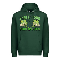 Sports Green shake your shamrocks Premium Hoodie - MaliasSmallBusiness