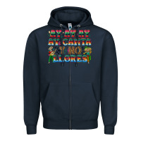 Navy Ay Ay Ay Ay Canta y No Llores Zipper Hoodie - texasbilliewilder