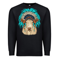 Black charolais indian headdress Premium Sweatshirt - JahusDesignShop