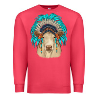 Cardinal charolais indian headdress Premium Sweatshirt - JahusDesignShop