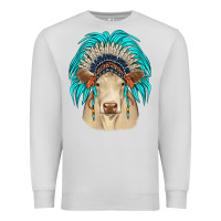 Dove Grey charolais indian headdress Premium Sweatshirt - JahusDesignShop