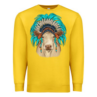 Lemon charolais indian headdress Premium Sweatshirt - JahusDesignShop