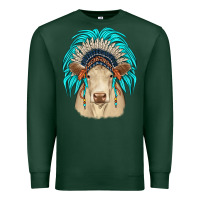Sports Green charolais indian headdress Premium Sweatshirt - JahusDesignShop