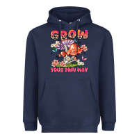 Navy grow your own way Heavyweight Hoodie - JahusDesignShop