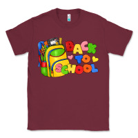 Burgundy back to school with school bag Classic Tee - texasbilliewilder