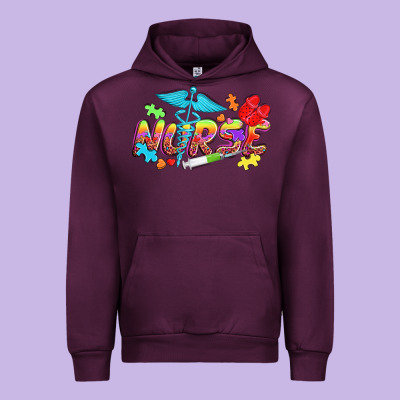 Autism Nurse Urban Hoodie Designed By Nancycooperartshop