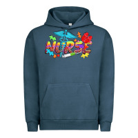 Pigment Midnight Navy Autism Nurse Urban Hoodie - NancyCooperArtShop