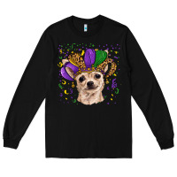 Black mardi gras hat chihuahua Long Sleeve Tee - RanaPortraitStore