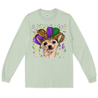 Matcha mardi gras hat chihuahua Long Sleeve Tee - RanaPortraitStore