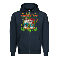 Navy I Like My Coffee Black Like My Soul Zipper Hoodie - texasbilliewilder