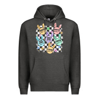 Charcoal Heather easter bunny candy Premium Hoodie - MaliasSmallBusiness