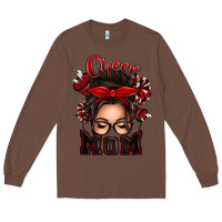 Chestnut cheer mom messy bun Long Sleeve Tee - texasbilliewilder