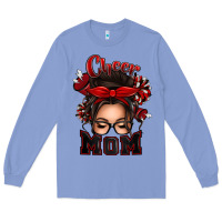 Colony Blue cheer mom messy bun Long Sleeve Tee - texasbilliewilder