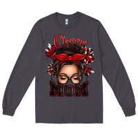 Smoke cheer mom messy bun Long Sleeve Tee - texasbilliewilder