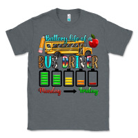 Charcoal Heather battery life of a bus driver Classic Tee - texasbilliewilder