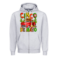 Heather Grey cinco de mayo truck Zipper Hoodie - Zillion Design Studio