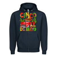 Navy cinco de mayo truck Zipper Hoodie - Zillion Design Studio