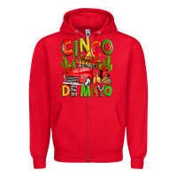 Red cinco de mayo truck Zipper Hoodie - Zillion Design Studio