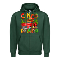 Sports Green cinco de mayo truck Zipper Hoodie - Zillion Design Studio