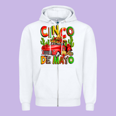 Cinco De Mayo Truck Zipper Hoodie Designed By Zillion Design Studio