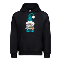 Foreset Green winter gnome with snow globe Urban Hoodie - NancyCooperArtShop