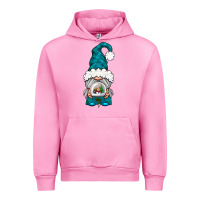 Fuchsia Pink winter gnome with snow globe Urban Hoodie - NancyCooperArtShop