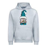 Heather Grey winter gnome with snow globe Urban Hoodie - NancyCooperArtShop