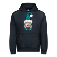 Navy winter gnome with snow globe Urban Hoodie - NancyCooperArtShop