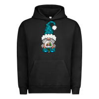 Pigment Black winter gnome with snow globe Urban Hoodie - NancyCooperArtShop