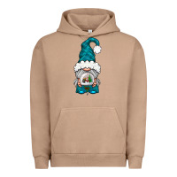 Pigment Burro winter gnome with snow globe Urban Hoodie - NancyCooperArtShop