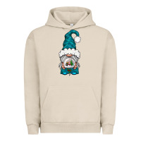 Pigment French Oak winter gnome with snow globe Urban Hoodie - NancyCooperArtShop