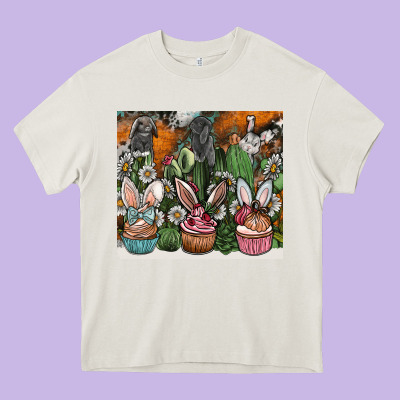 Easter Heavy Core Tee Designed By Cowhidedigitalart