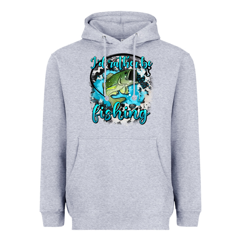 I D Rather Be Fishing Heavyweight Hoodie by AdoDesignShop | Teevron