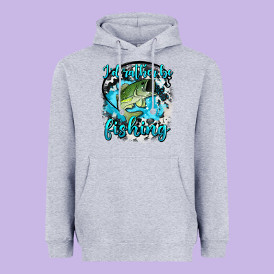 I D Rather Be Fishing Heavyweight Hoodie Designed By Adodesignshop