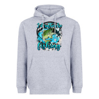 Heather Grey i d rather be fishing Heavyweight Hoodie - AdoDesignShop