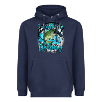 Navy i d rather be fishing Heavyweight Hoodie - AdoDesignShop