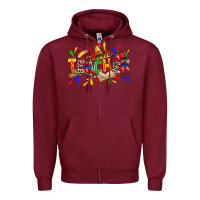 Burgundy cinco de mayo teacher Zipper Hoodie - Zillion Design Studio