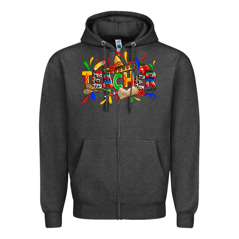 Cinco De Mayo Teacher Zipper Hoodie by Zillion Design Studio | Teevron