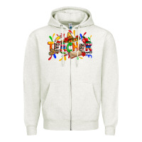 Oatmeal Heather cinco de mayo teacher Zipper Hoodie - Zillion Design Studio