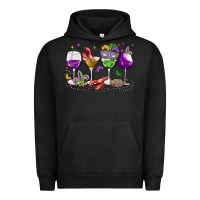 Pigment Black mardi gras wine glasses Urban Hoodie - MaliasSmallBusiness