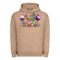 Pigment Burro mardi gras wine glasses Urban Hoodie - MaliasSmallBusiness