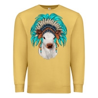 Antique Gold calf indian headdress Premium Sweatshirt - JahusDesignShop