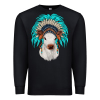 Black calf indian headdress Premium Sweatshirt - JahusDesignShop