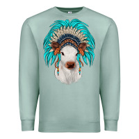 Seafoam calf indian headdress Premium Sweatshirt - JahusDesignShop