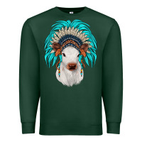 Sports Green calf indian headdress Premium Sweatshirt - JahusDesignShop