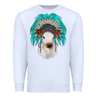 White calf indian headdress Premium Sweatshirt - JahusDesignShop