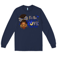 Navy sorority colors blue and gold it's the self love f Long Sleeve Tee - texasbilliewilder