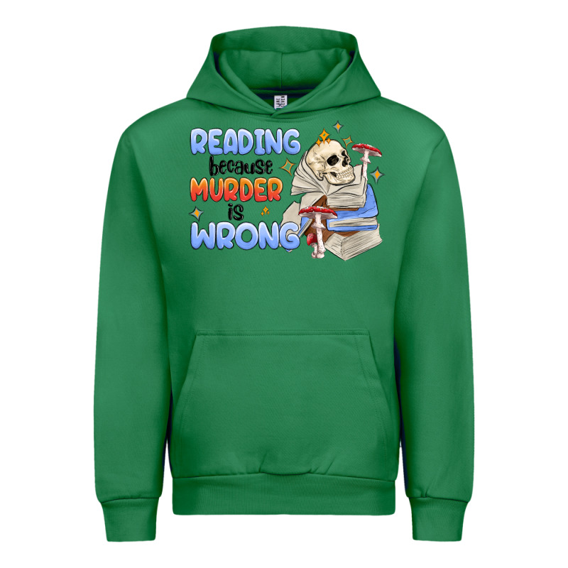 Reading Because Murder Is Wrong Urban Hoodie by MaliasSmallBusiness | Teevron