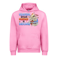 Fuchsia Pink reading because murder is wrong Urban Hoodie - MaliasSmallBusiness