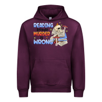 Mauve Wine reading because murder is wrong Urban Hoodie - MaliasSmallBusiness